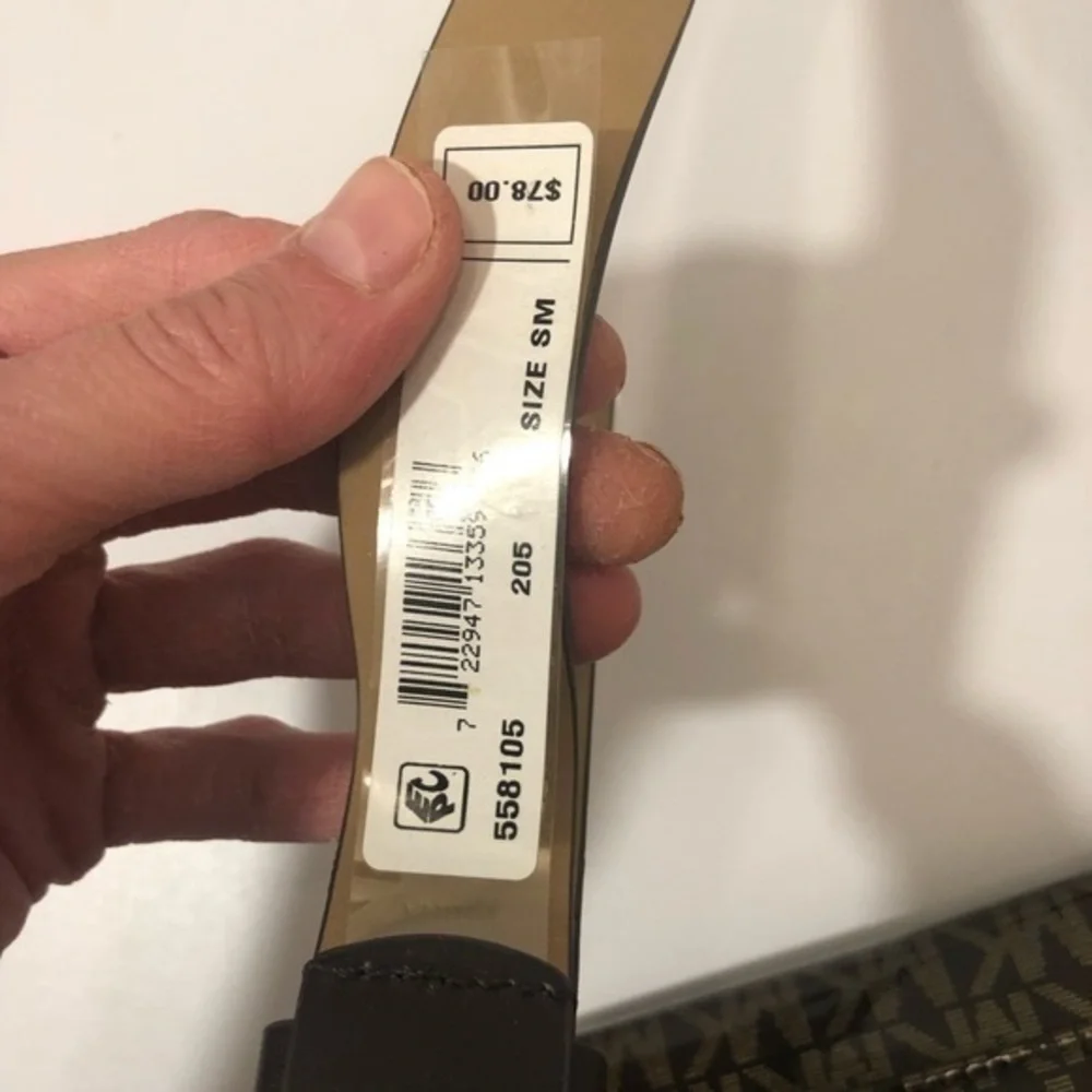 Michael kors black gold signature belt bag s/m